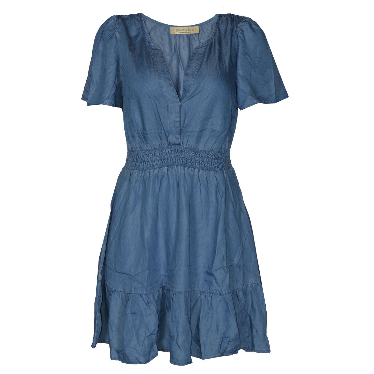 Vestido corto con olanes para mujer Philosophy (Talla Chica)
