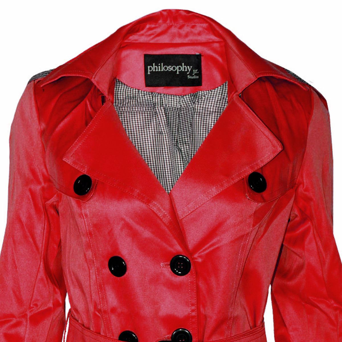Gabardina Philosophy con cinturón para mujer talla mediana