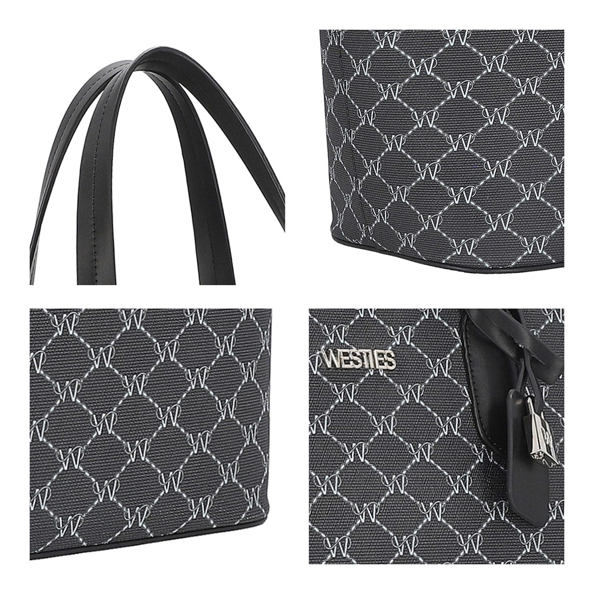 Bolsa Tote Westies Blanco/Negro para Mujer