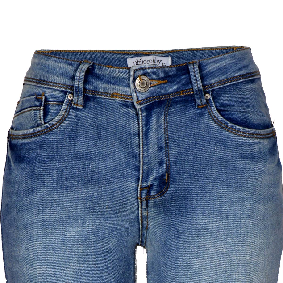 Jeans Skinny con Bolsillos Philosophy Color Azul Claro Talla 1 para Mujer