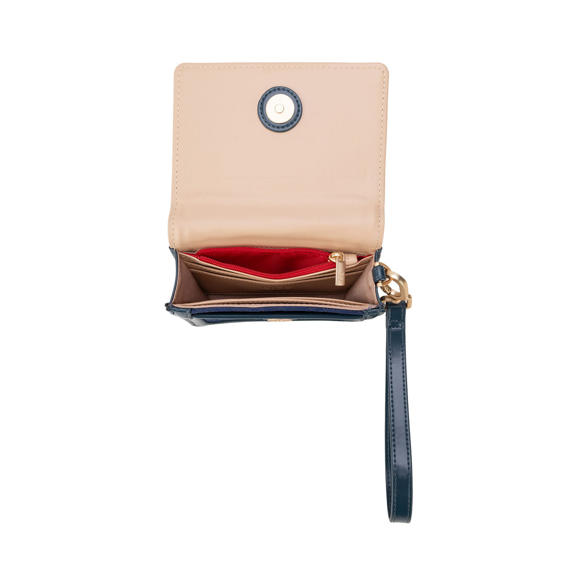 Billetera Flap Cloe Color Marino para Mujer