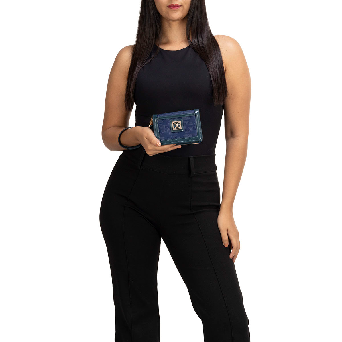 Billetera Flap Cloe Color Marino para Mujer