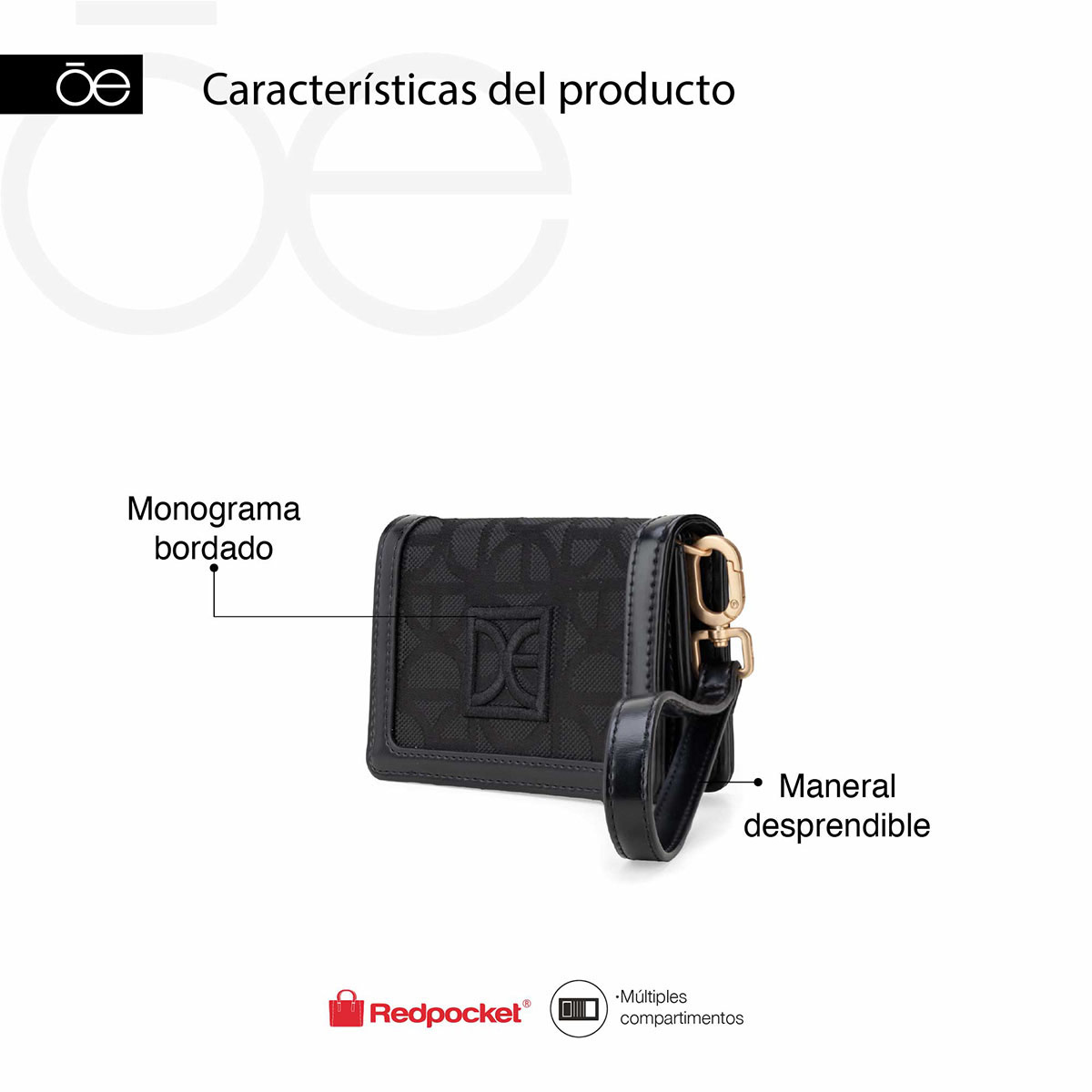 Billetera Flap Cloe Color Marino para Mujer