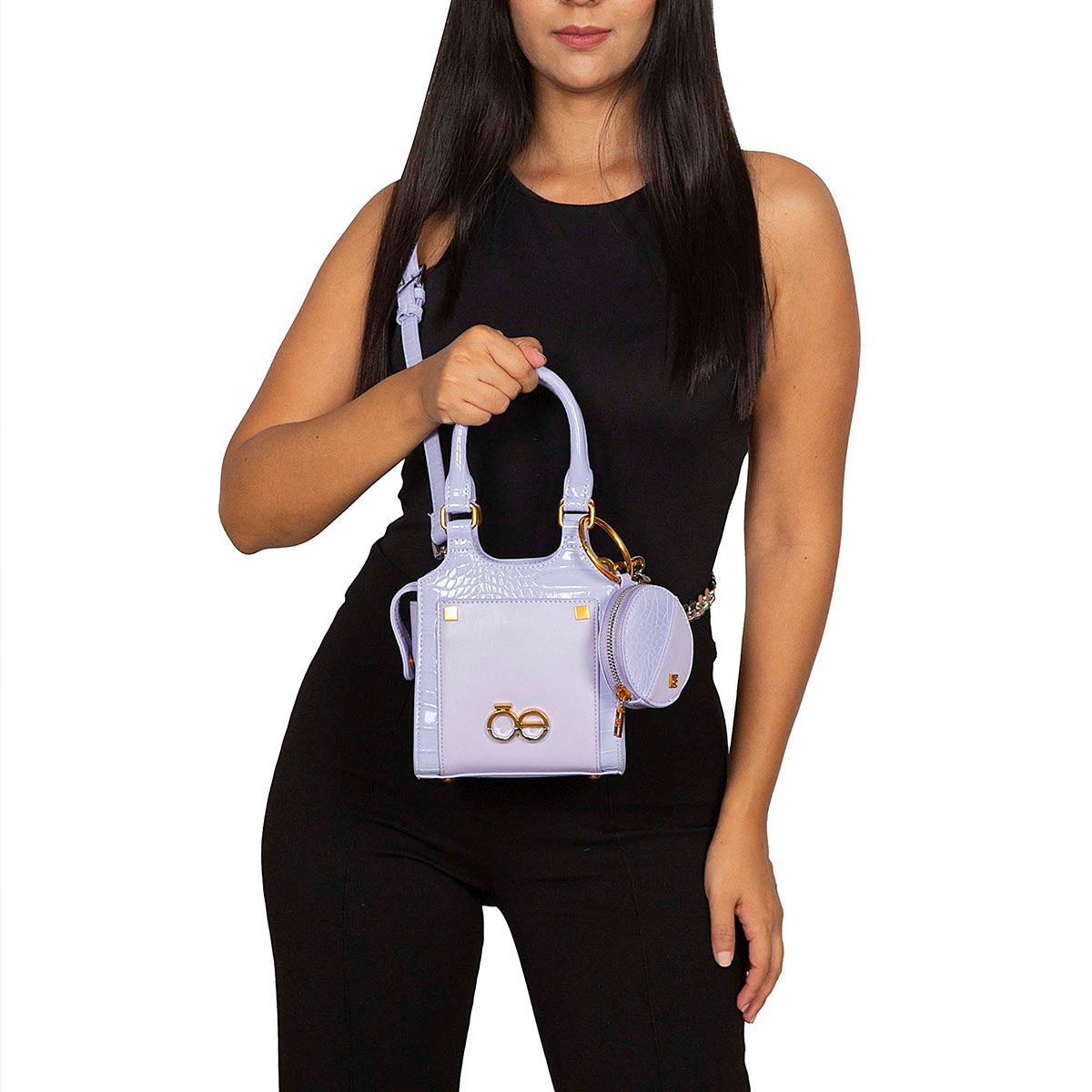 Bolso Satchel Cloe Color Lila para Mujer