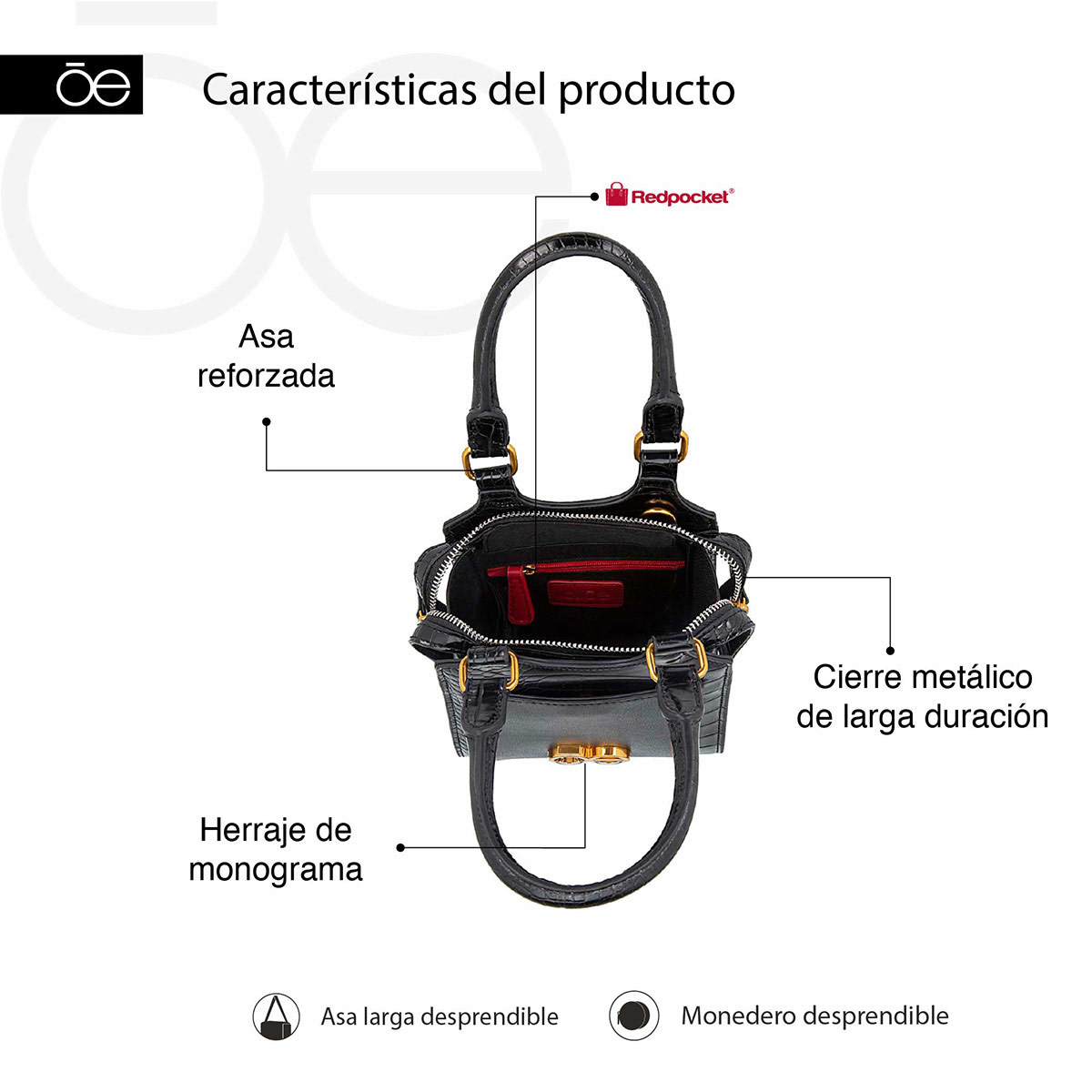 Bolso Satchel Cloe Color Lila para Mujer