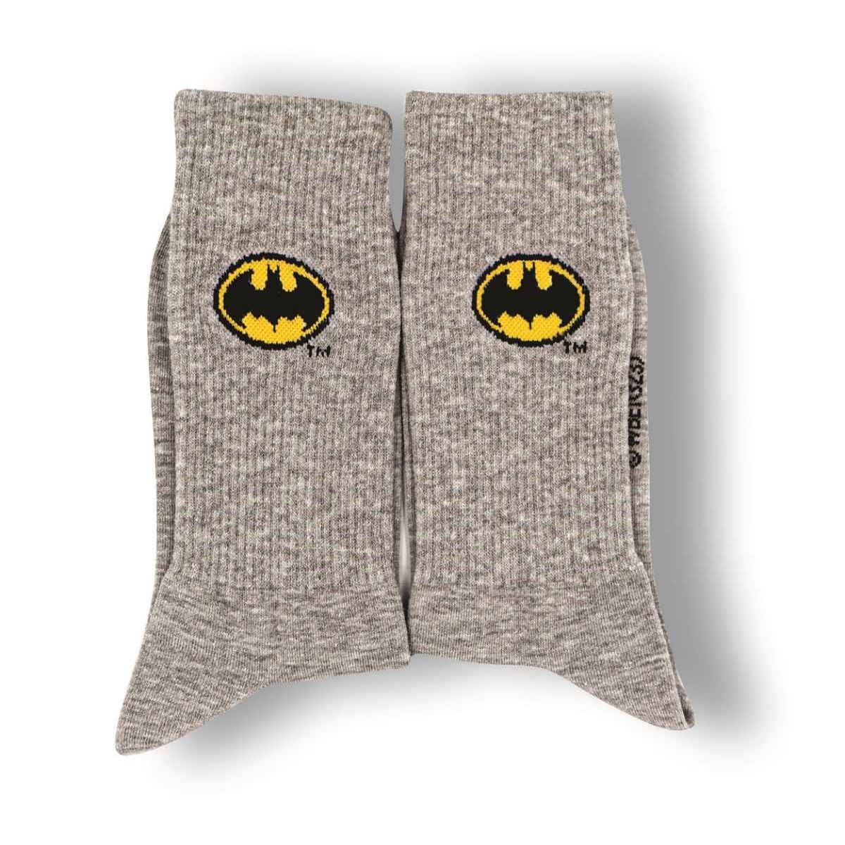 Calceta Batman Logo Gris para Hombre
