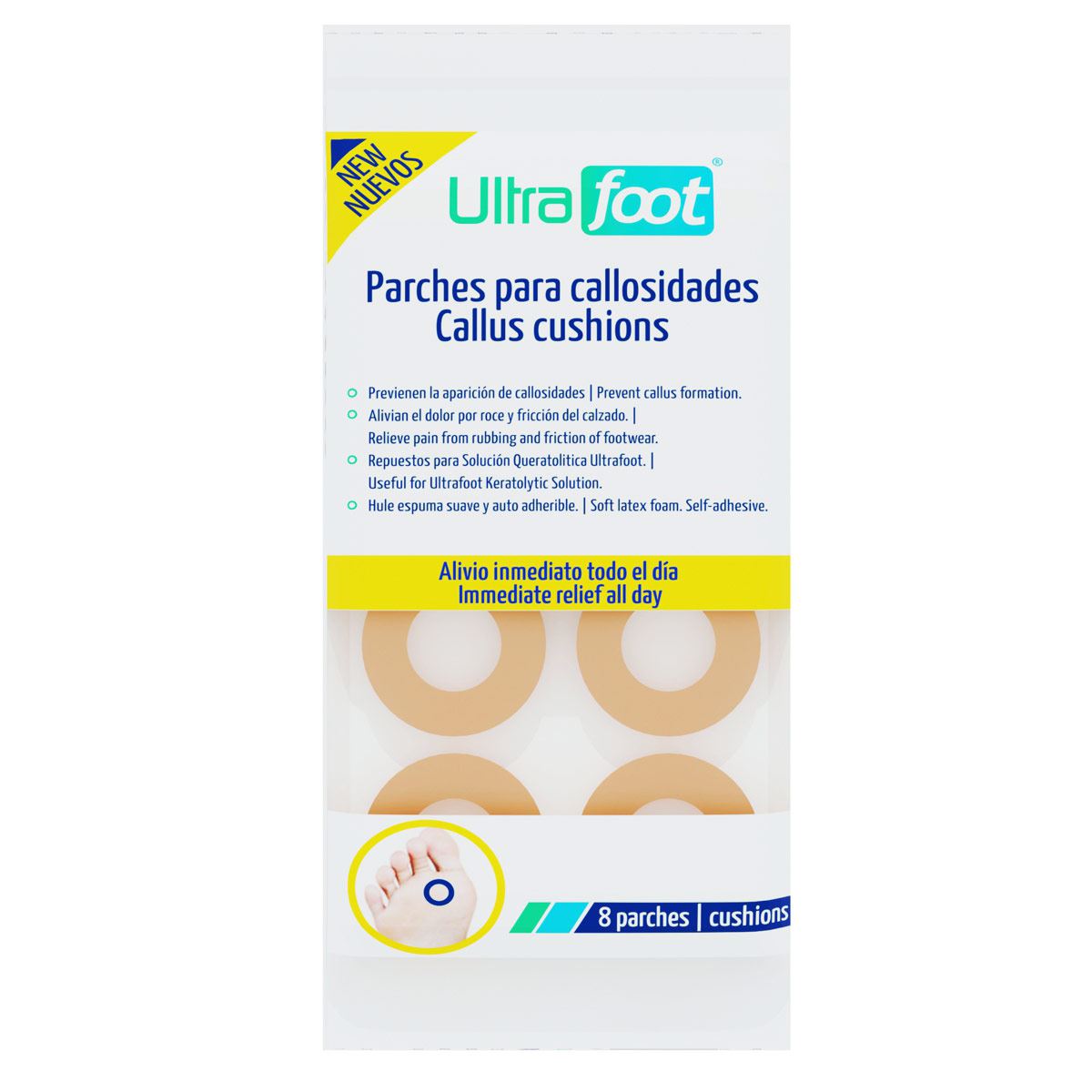 Parche para callosidades en planta de Pie 8pz Ultra Foot