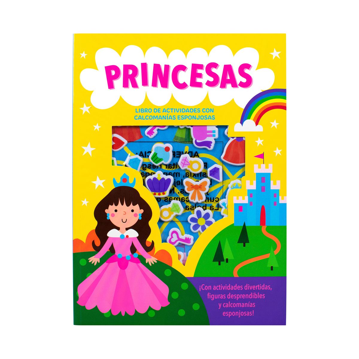Libro de Actividades con Calcomanías Esponjosas, Princesas