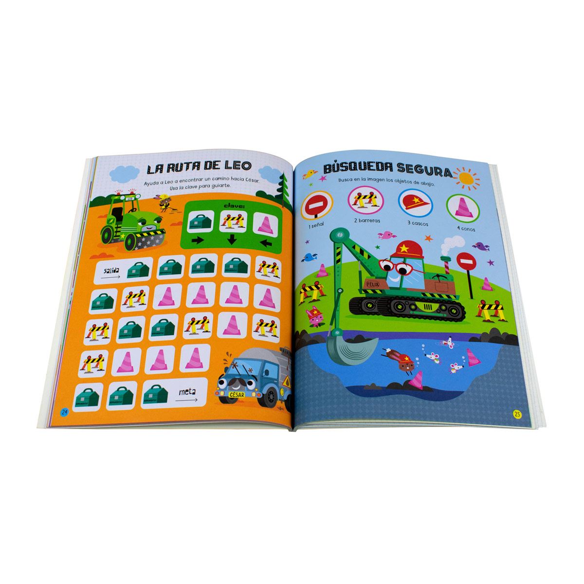 Libro de actividades: maquinaria pesada.