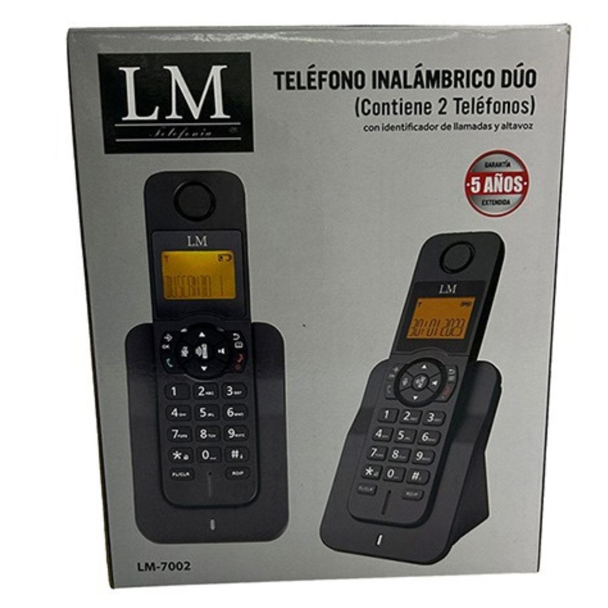 Teléfono Inalámbrico Duo LM-7002 Negro