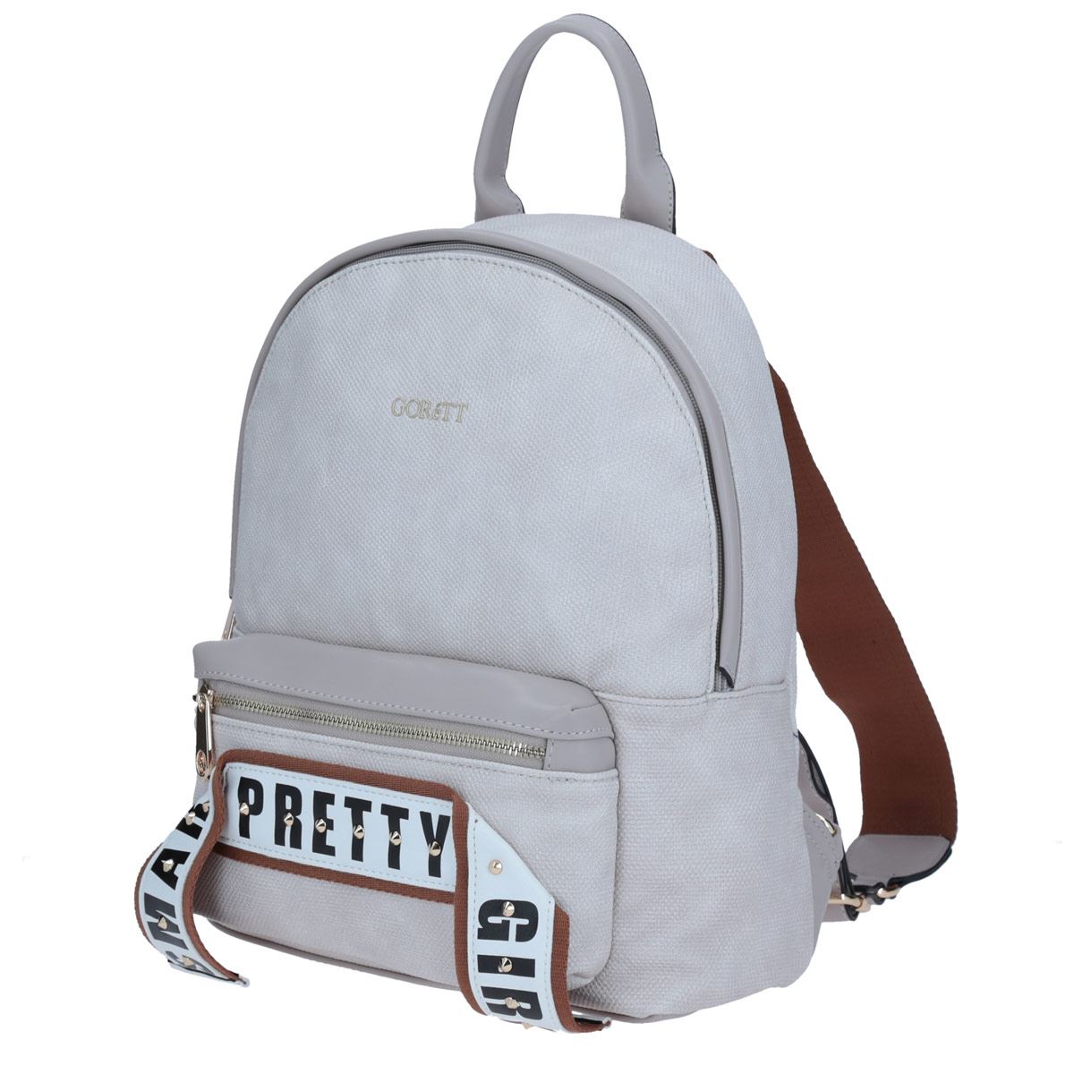 Bolso Back Pack Mediana Color Beige Gor&#233;tt