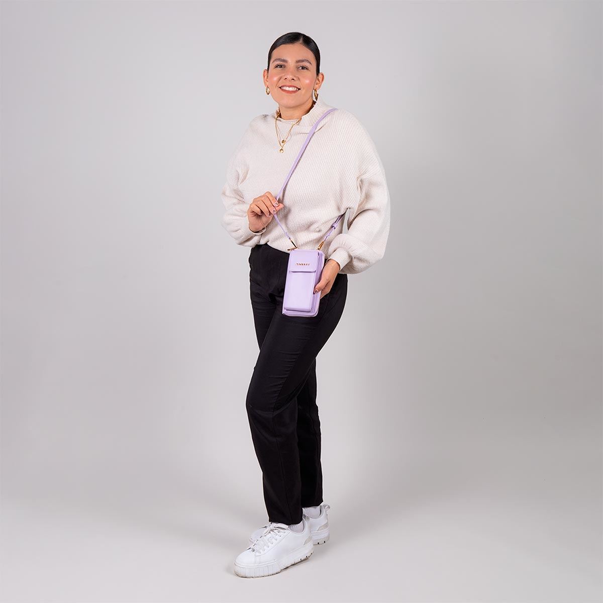 Cartera Porta Celular de Dama Crossbody Lila Gorett
