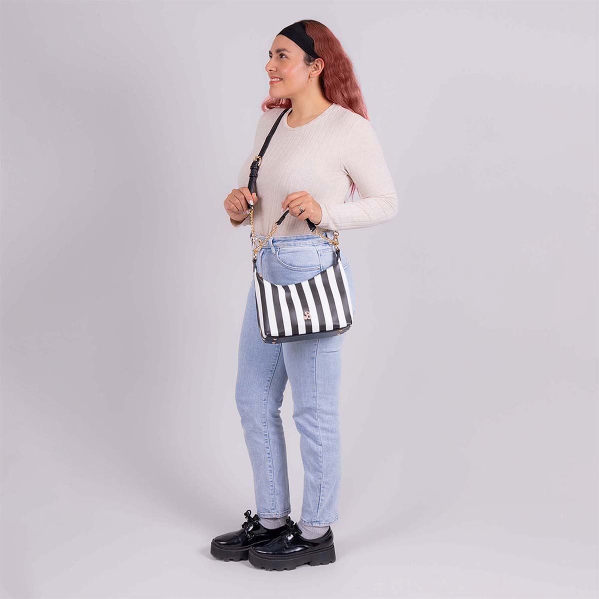 Bolso Baguette Barbie by Gorett Negro para Mujer
