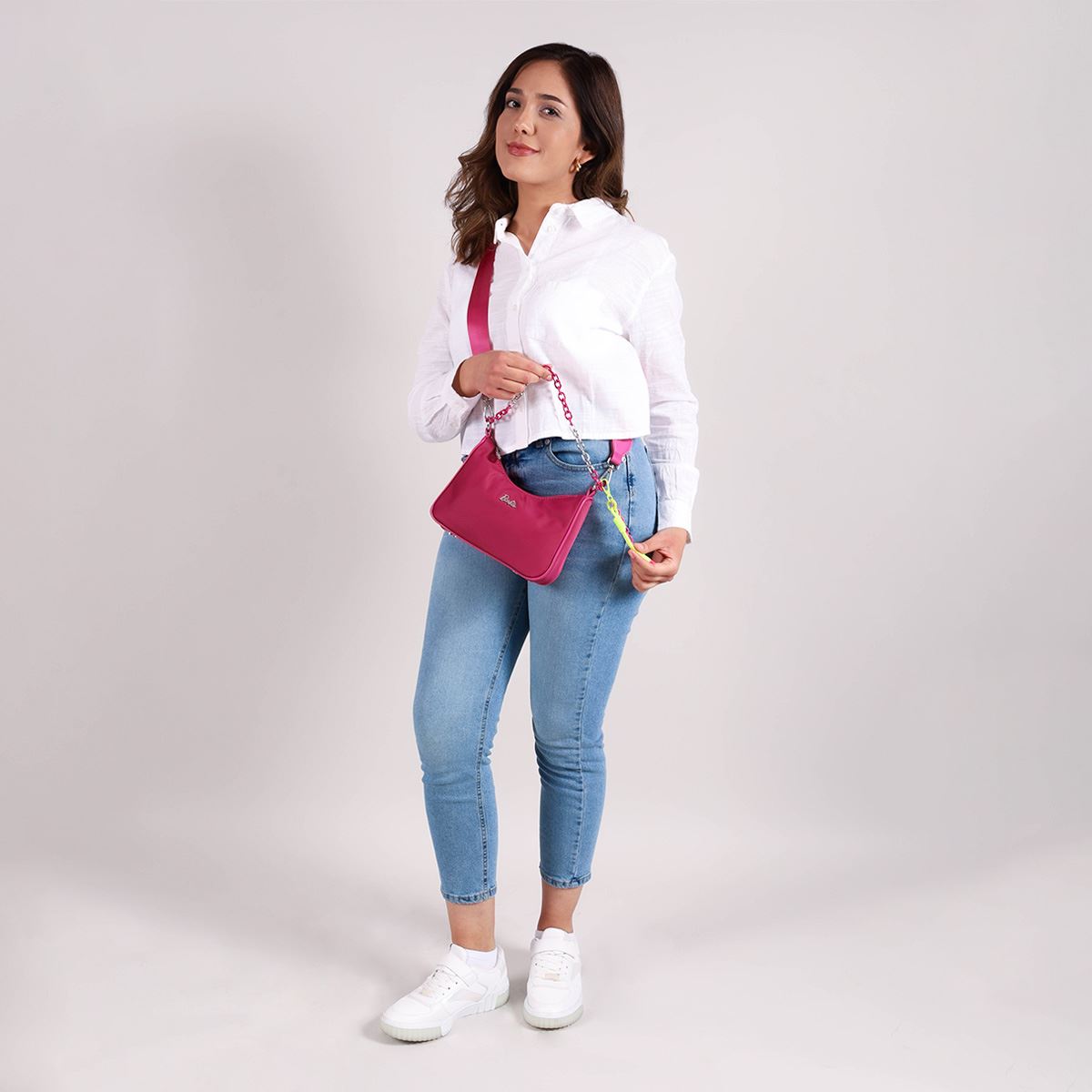 Bolso Baguette Barbie By Gorett Rosa para Mujer