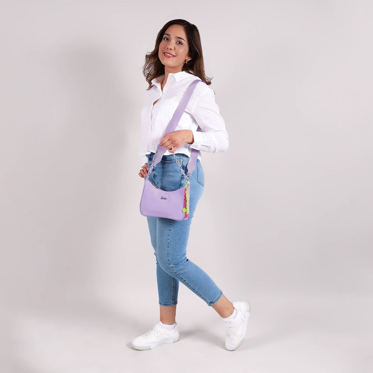 Bolso Baguette Barbie By Gorett Lila para Mujer