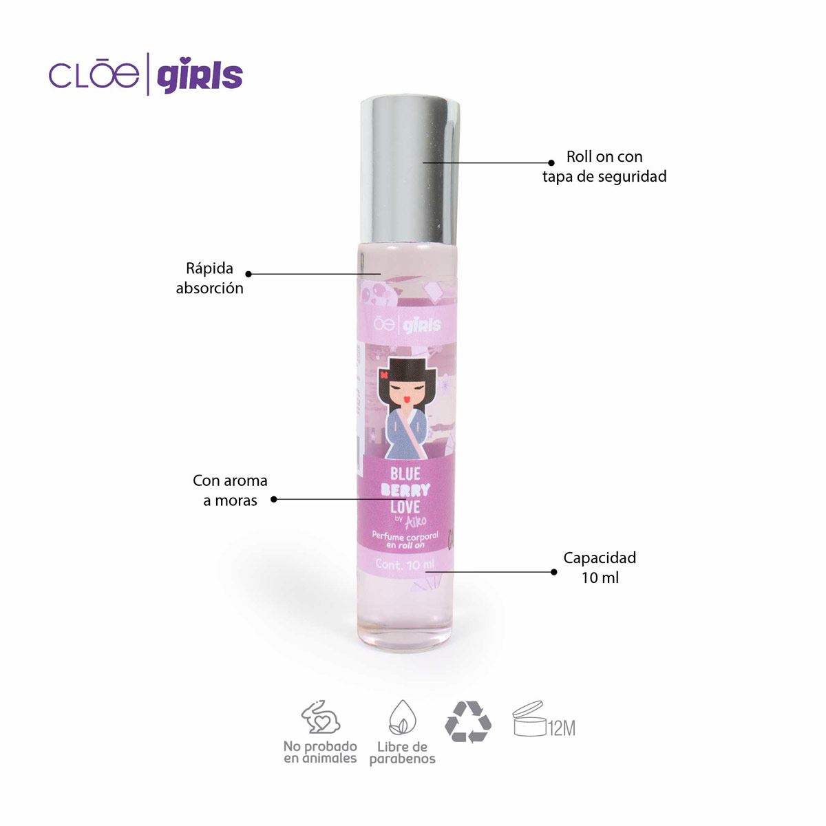 Perfume Blue Berry En Roll On Cloe