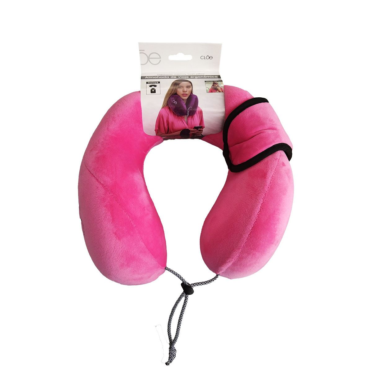 Almohada Con Antifaz Rosa Cloe