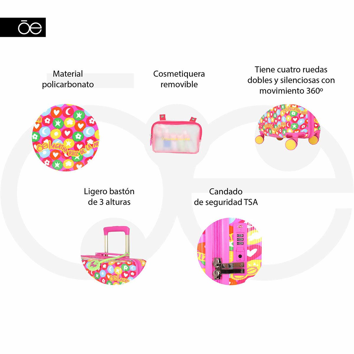 Maleta 20" Rosa Agata Ruiz De La Prada Cloe