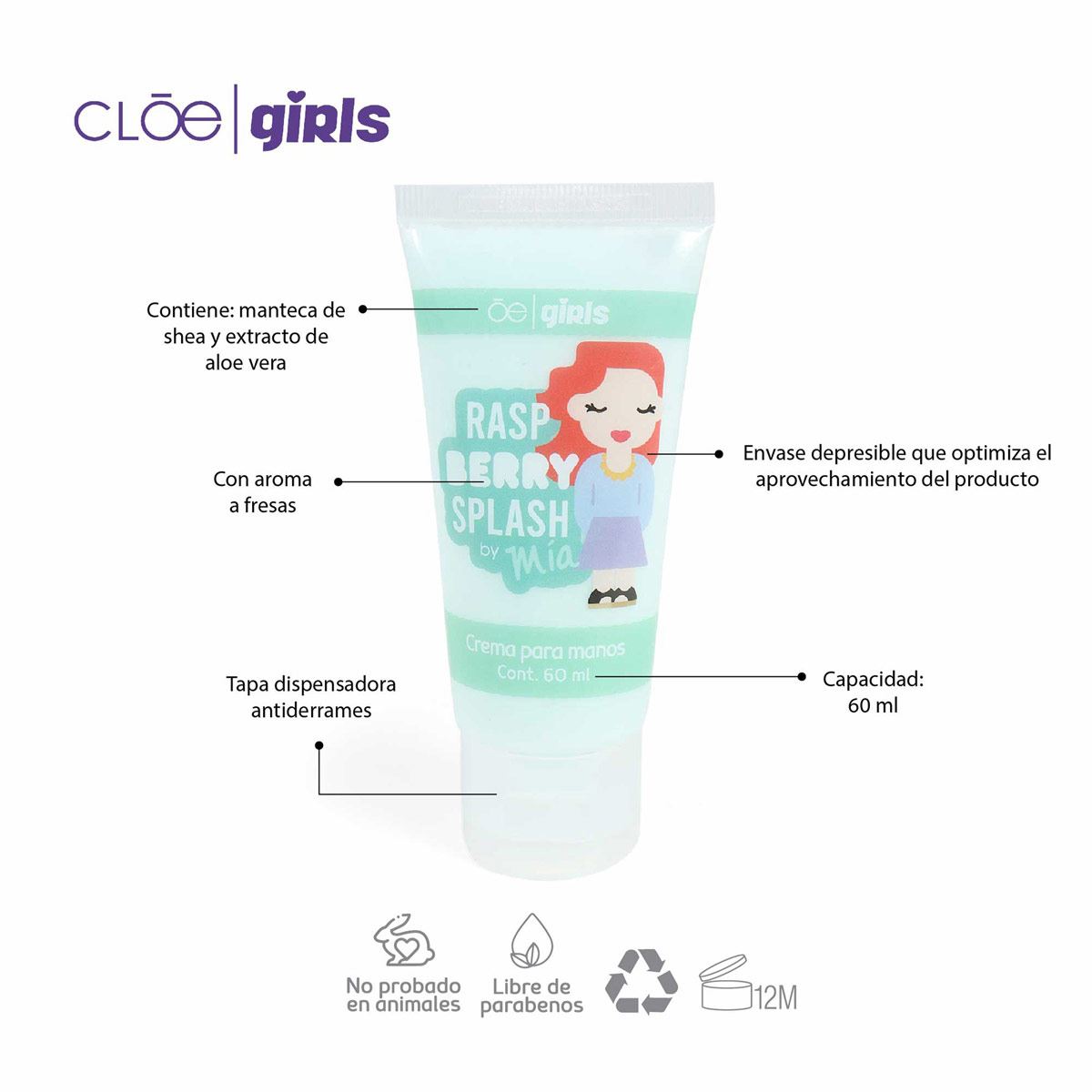 Set Crema De Manos , Brisa Facial Y Crema Corporal Rasp Berry Cloe