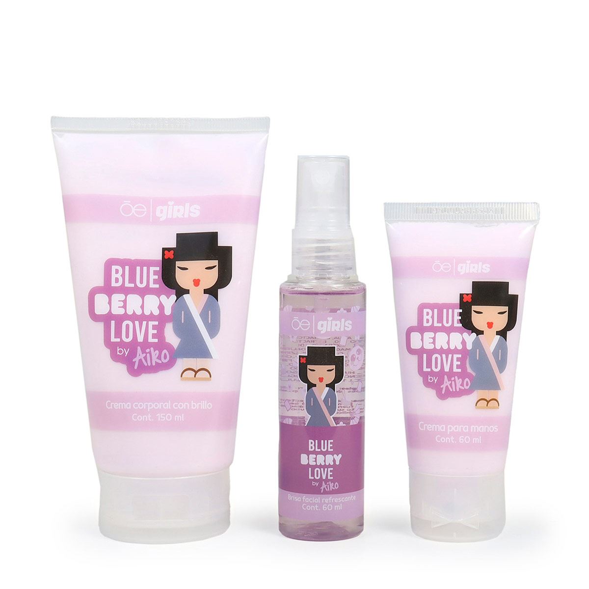 Set Crema De Manos , Brisa Facial Y Crema Corporal Blue Berry Cloe