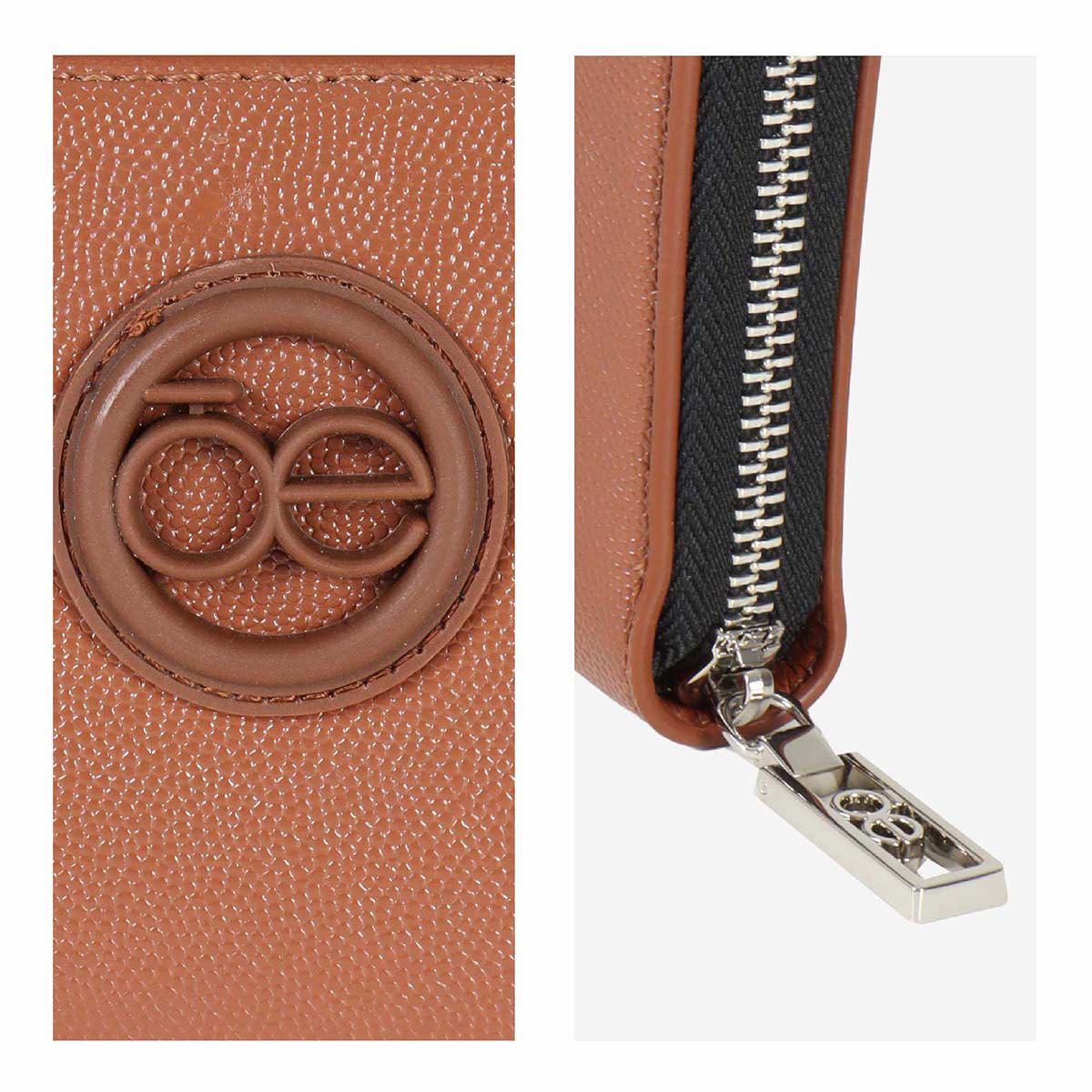 Billetera cloe cierre sencillo color camel modelo 7BINI22083CAM