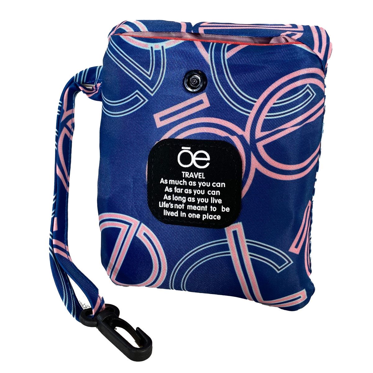 Bolsa Plegable reversible Mediana Rosa-Azul