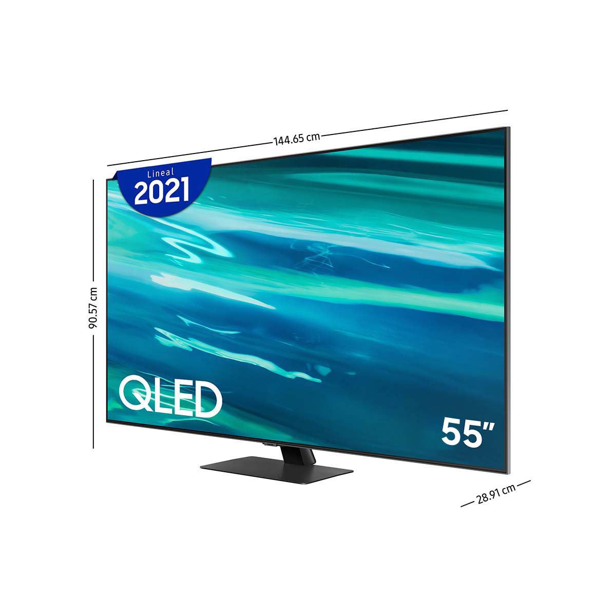 Paquete Smart TV QLED Samsung 55" 4K QN55Q80AAFXZ + Barra de Sonid HW-T400