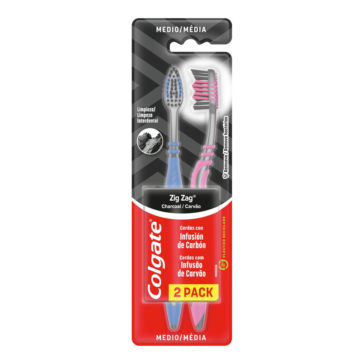 Cepillo Colgate Zig Zag 2pzas