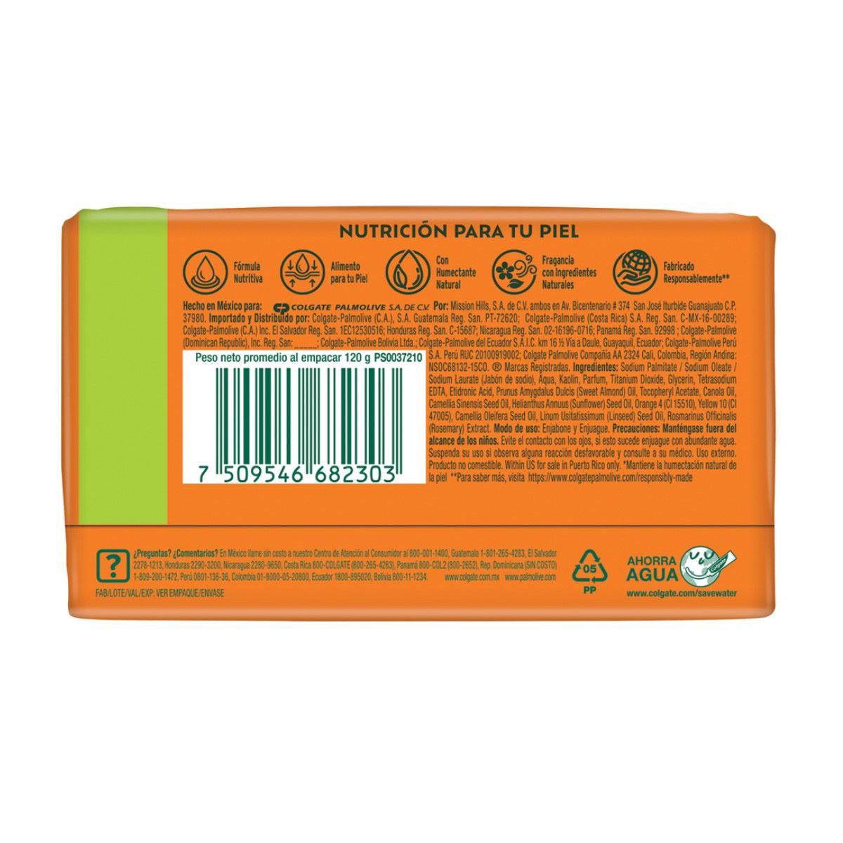 Jabón en Barra Palmolive Naturals Fusión Nutritiva 120g
