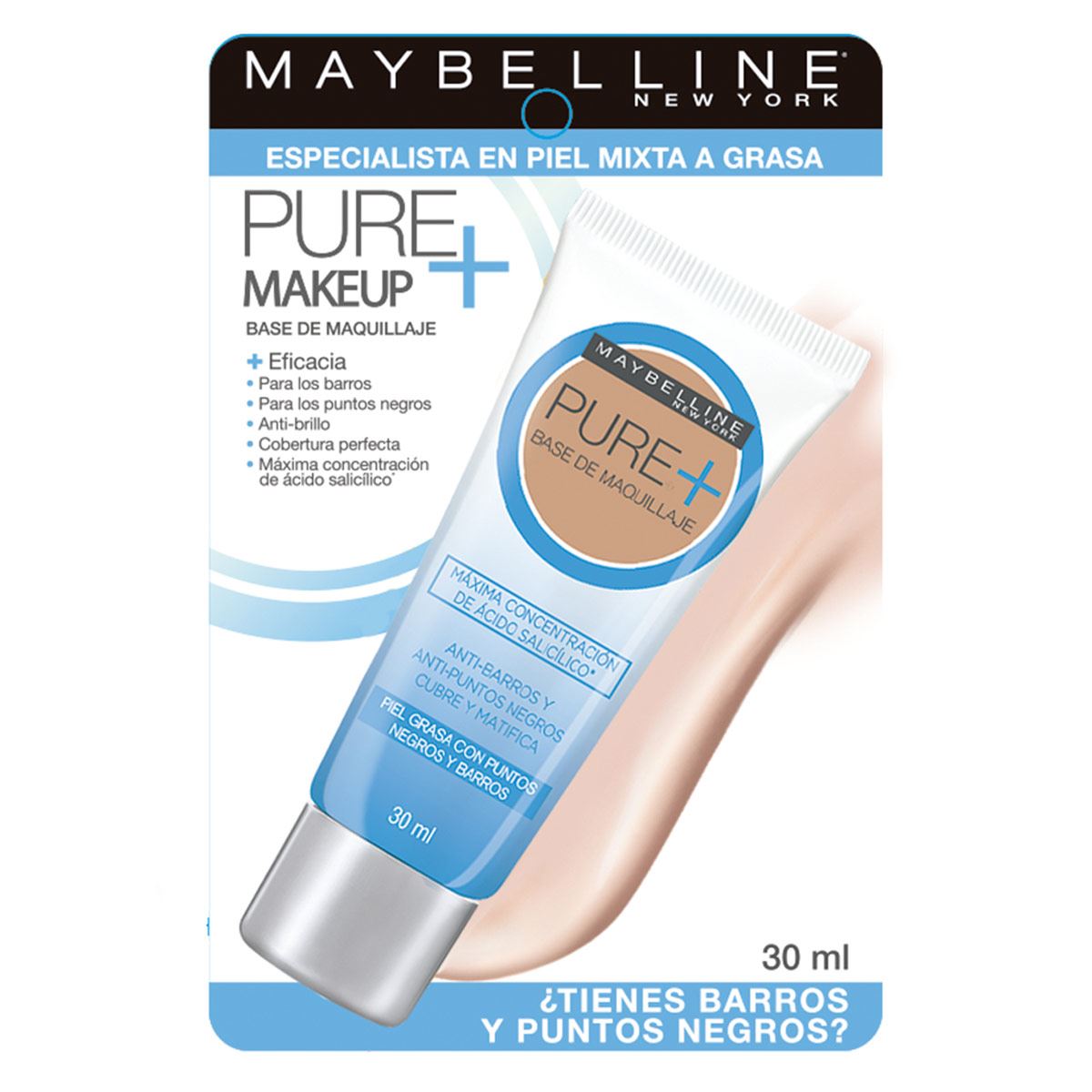 Base de Maquillaje Maybelline New York Pure + Natural 30ml