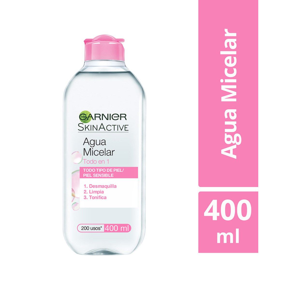 Agua Micelar Desmaquillantepara Todo Tipo De Piel Garnier 400 ml