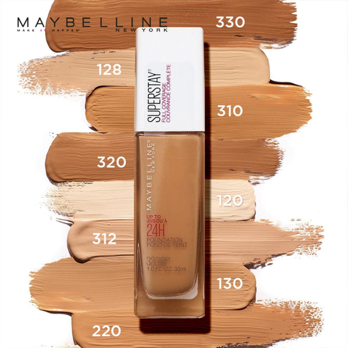 Base de Maquillaje Maybelline Super Stay 24H 128 Warm Nude 30ml