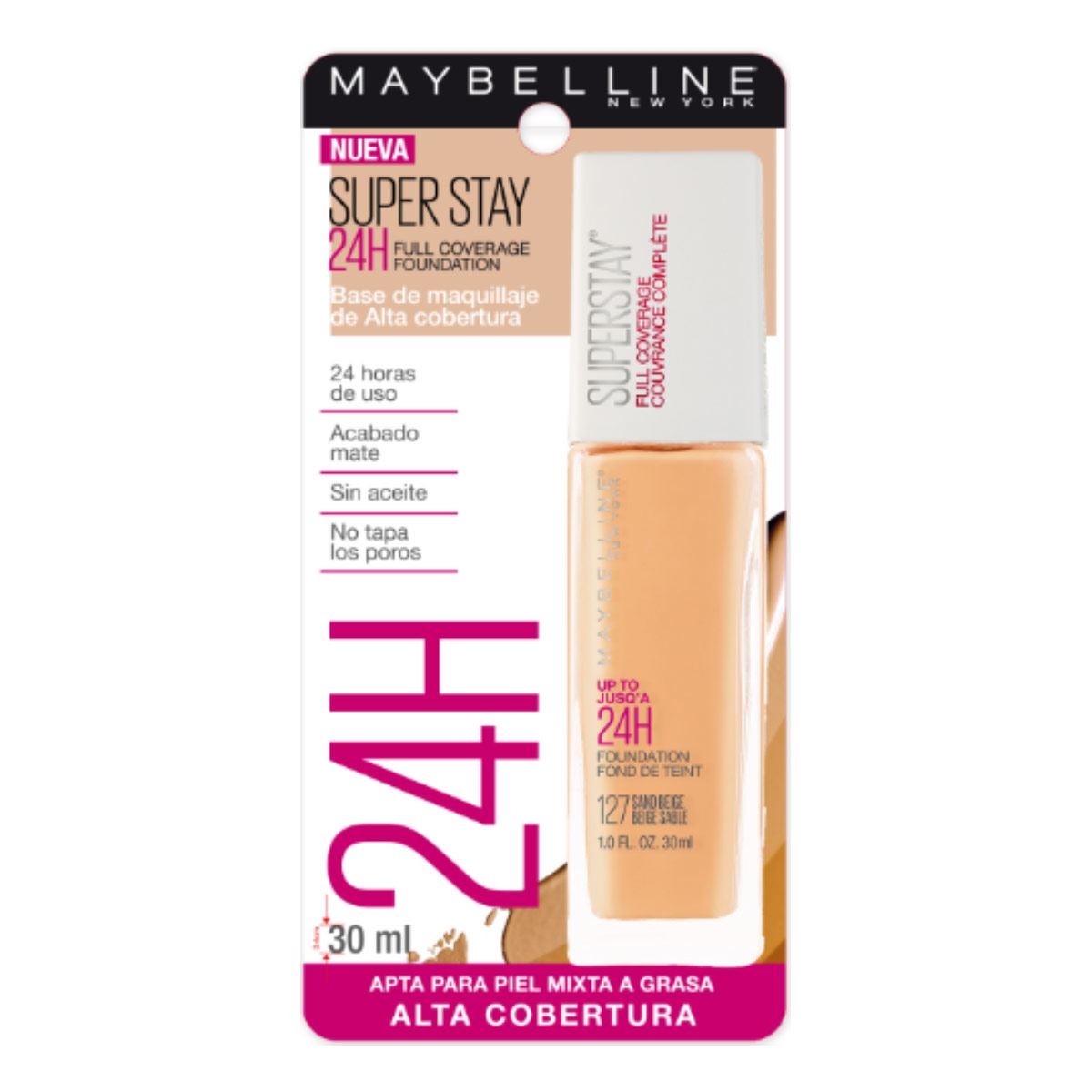 Base de Maquillaje Maybelline New York Super Stay 24H 130 Buff Beige 30 ml