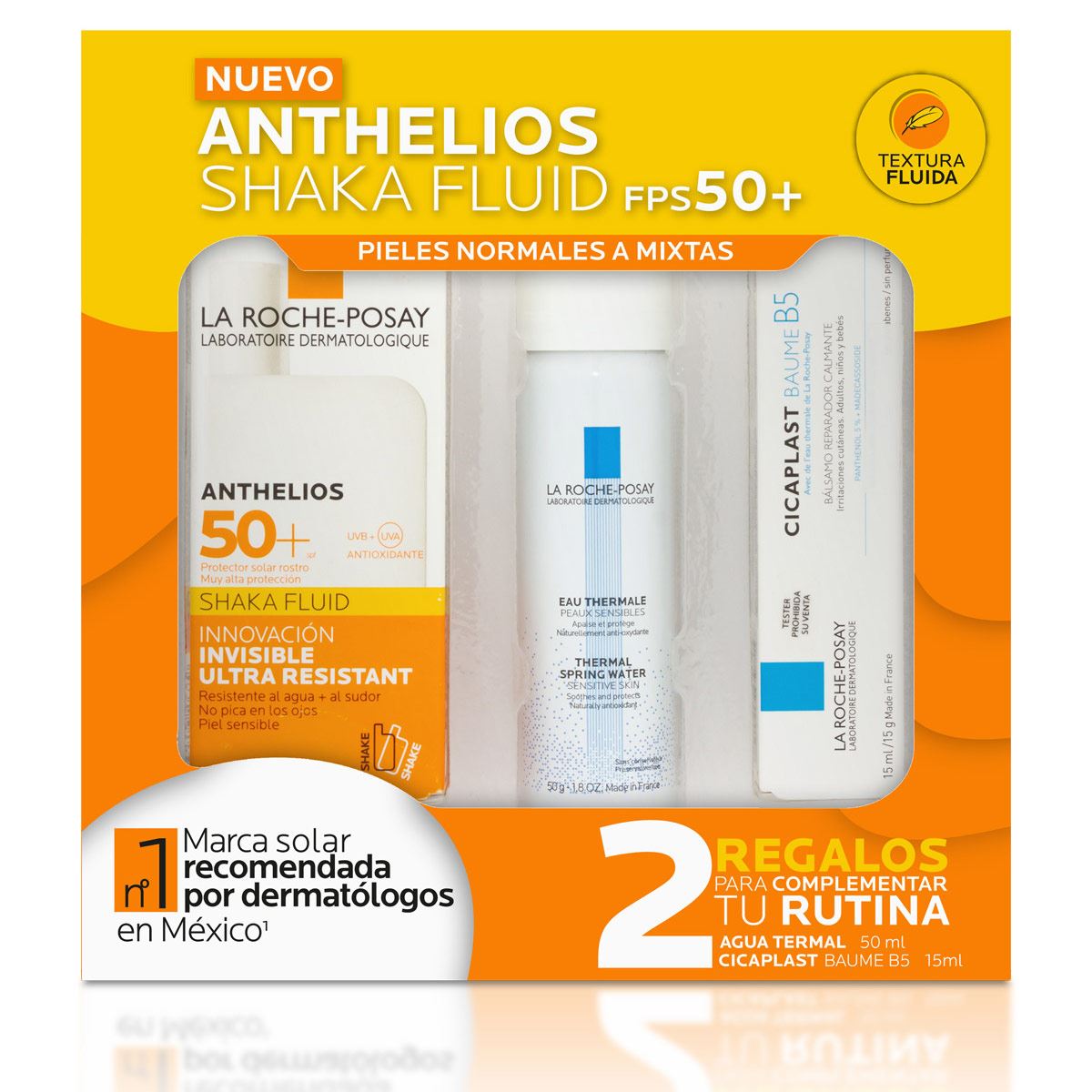 Pack Protector Solar Rostro Anthelios Shaka Fluid FPS 50&#43;