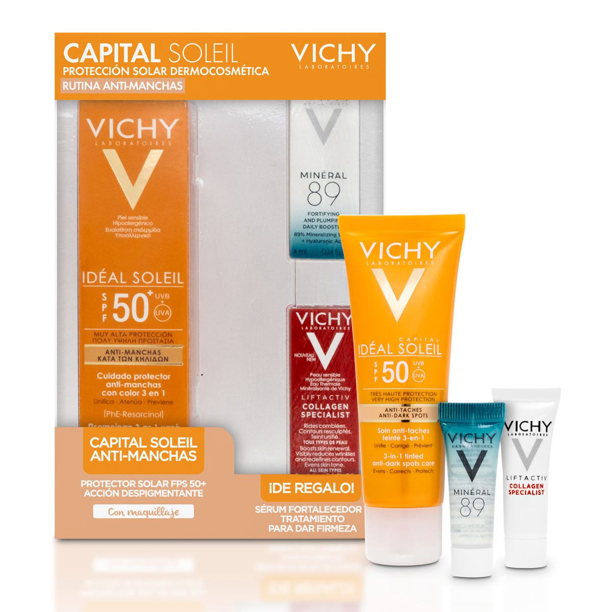 Kit Vichy Protección Solar Anti-manchas FPS 50+