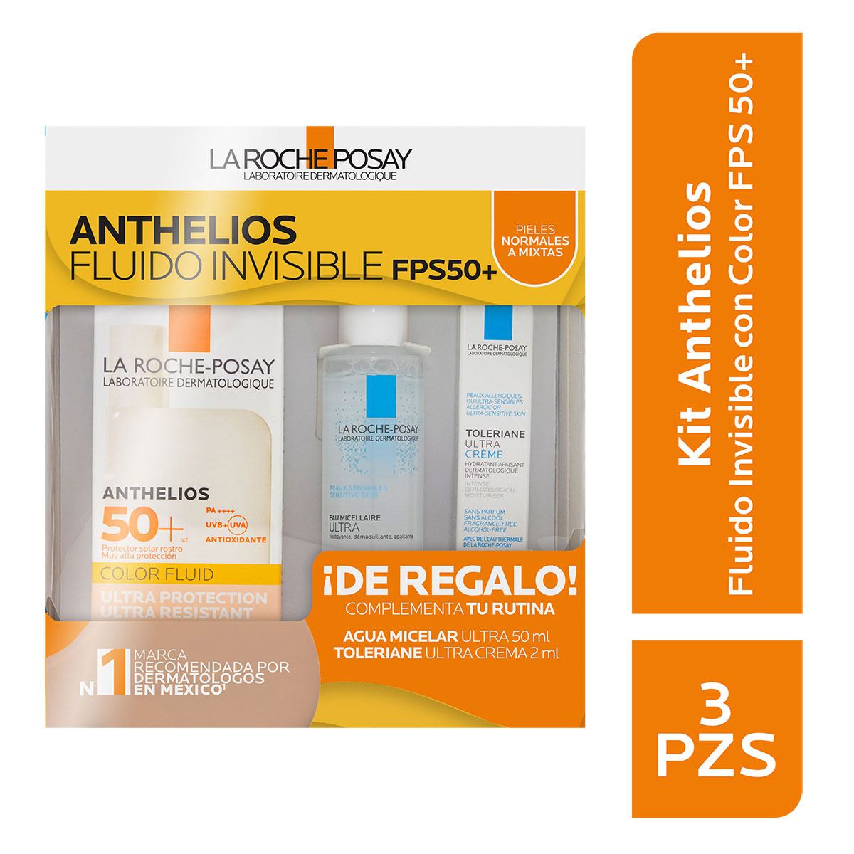 Kit Protector Solar Con Color Piel Normal A Mixta Textura Fluida