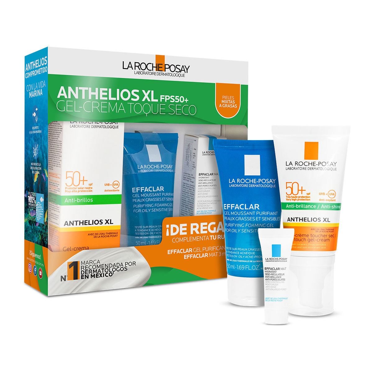 Kit Protector Solar Para Piel Mixta A Grasa Anthelios + 2 Regalos