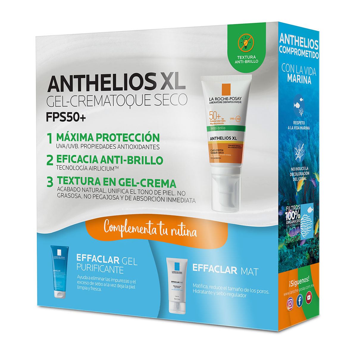 Kit Protector Solar Para Piel Mixta A Grasa Anthelios + 2 Regalos