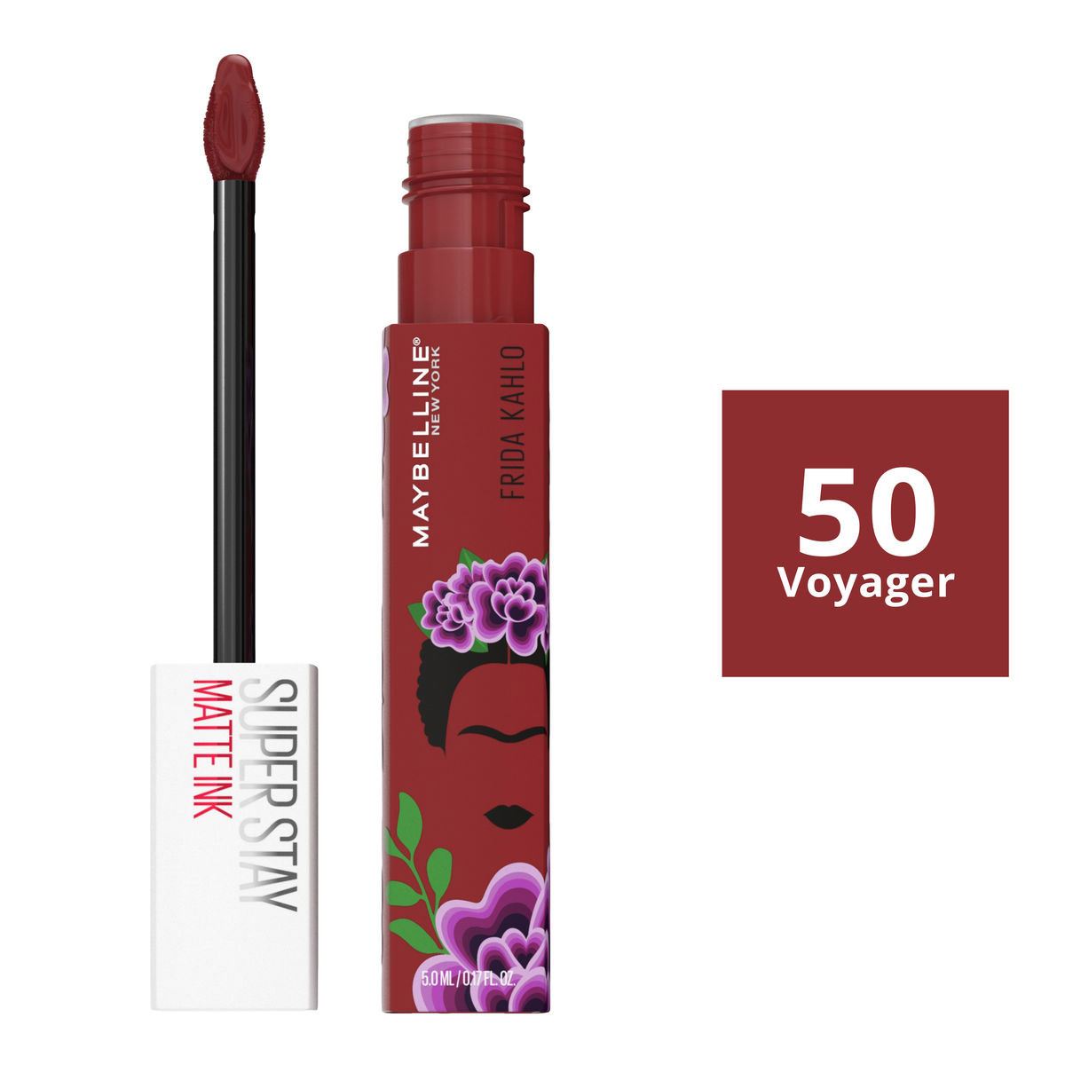 Labial Líquido Maybelline New York Super Stay x Frida Kahlo Voyager 5ml