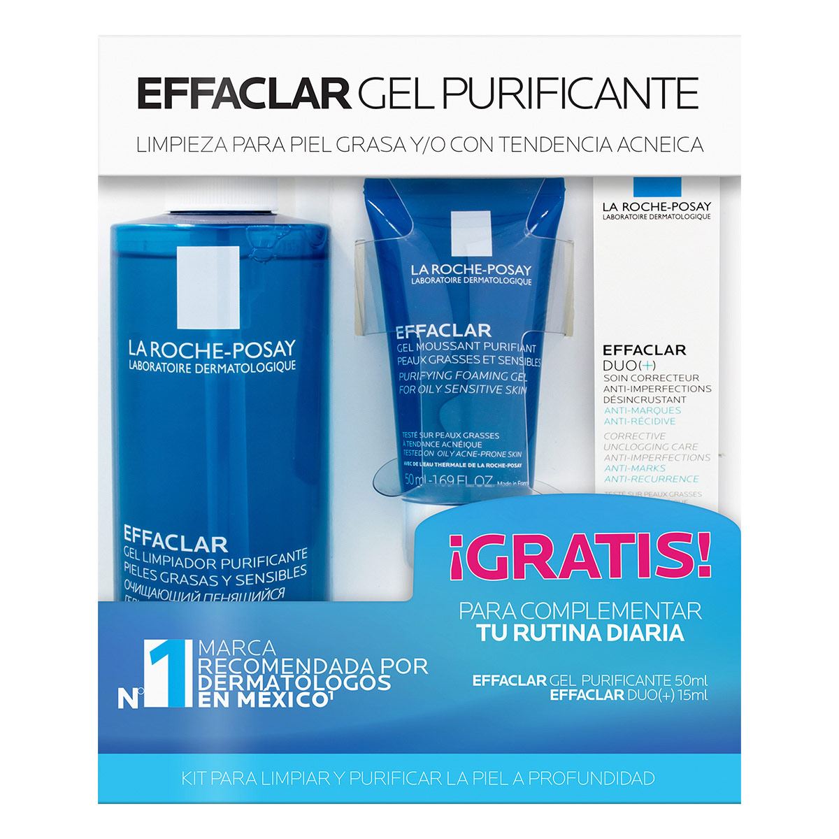 Kit Effaclar Gel limpieza para piel grasa sensible