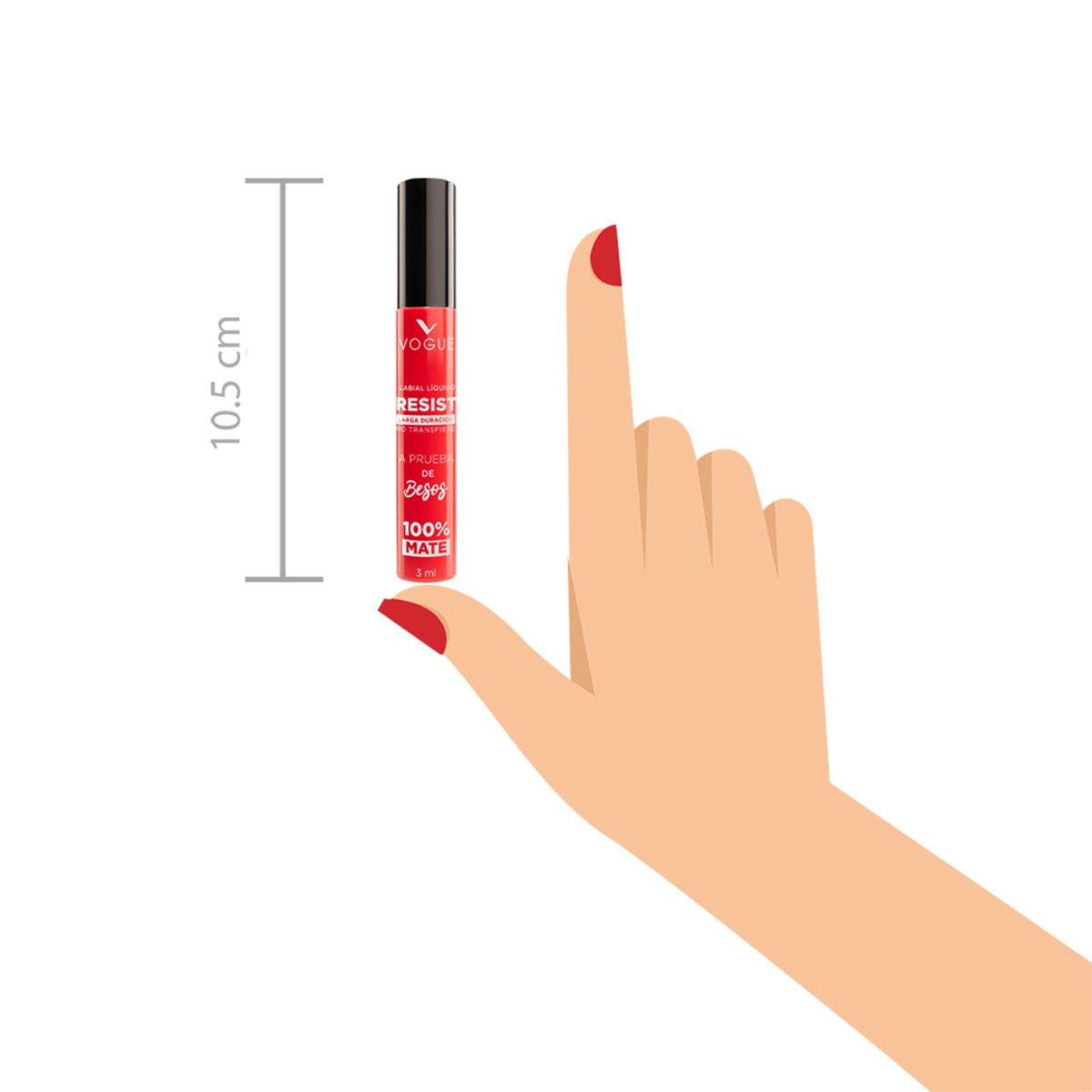 Labial Líquido Vogue Resist Alegre 3ml