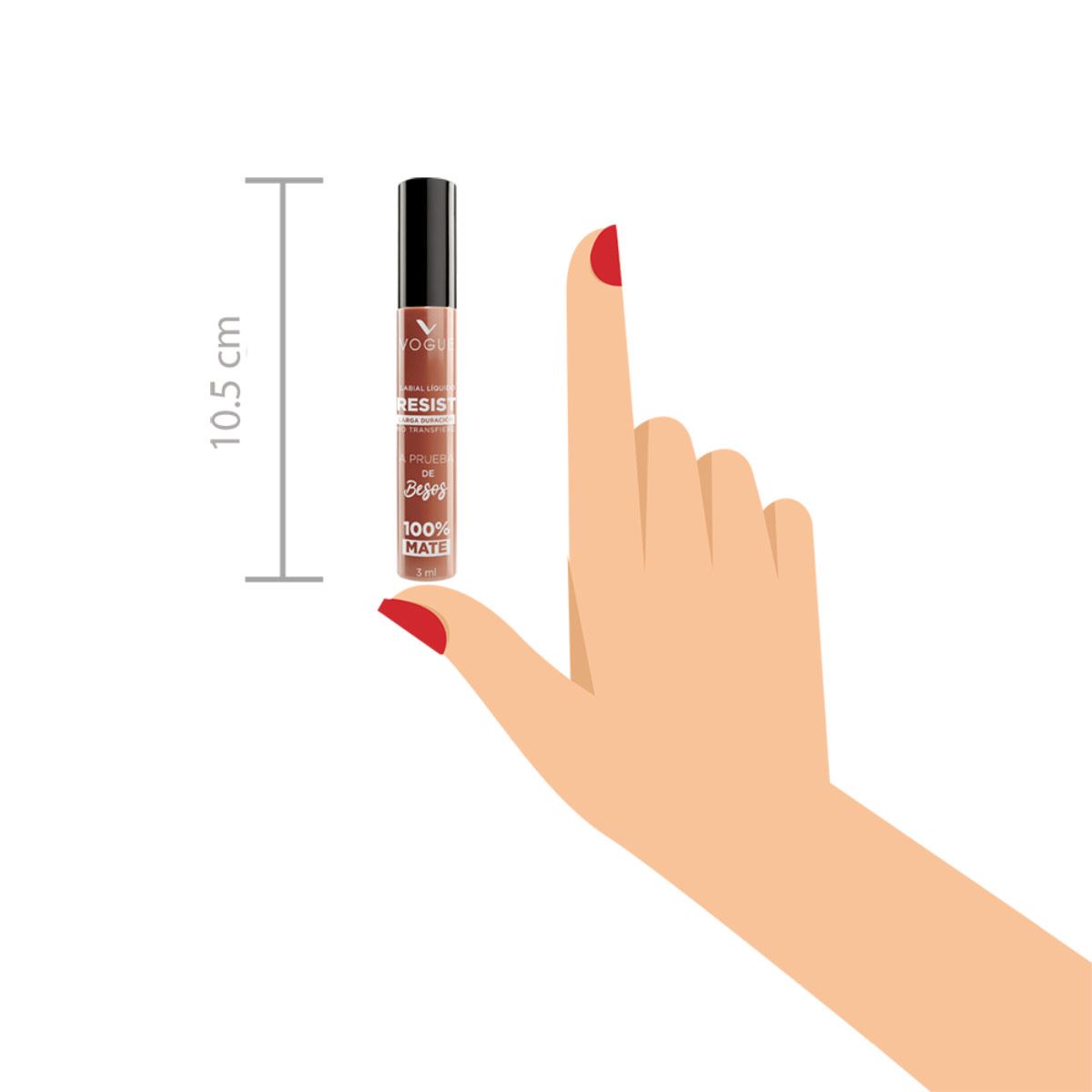 Labial Líquido Vogue Resist Cálida 3ml