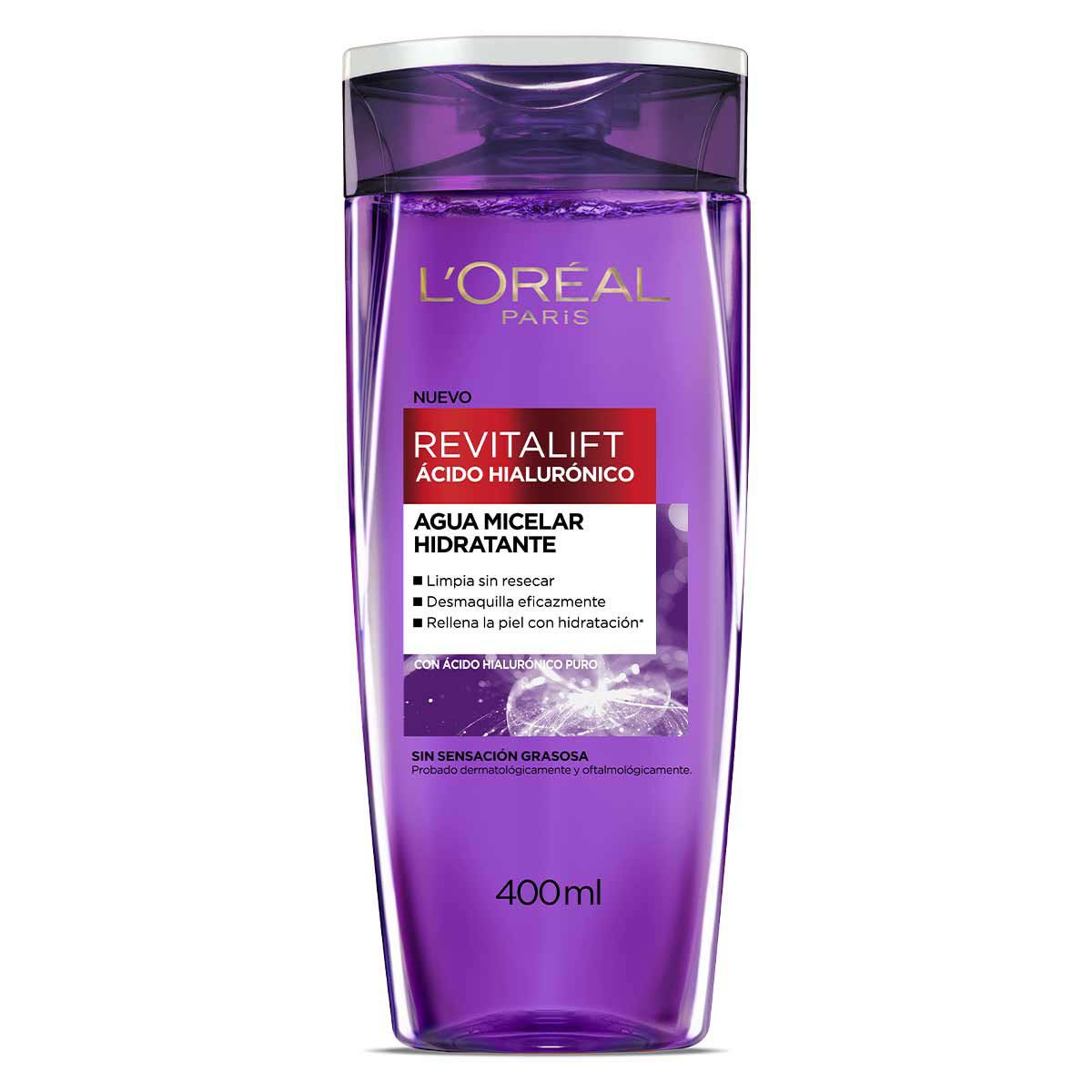 L'Oreal Paris Agua Micelar Con Acido Hialuronico 400 Ml. L'Oreal Paris