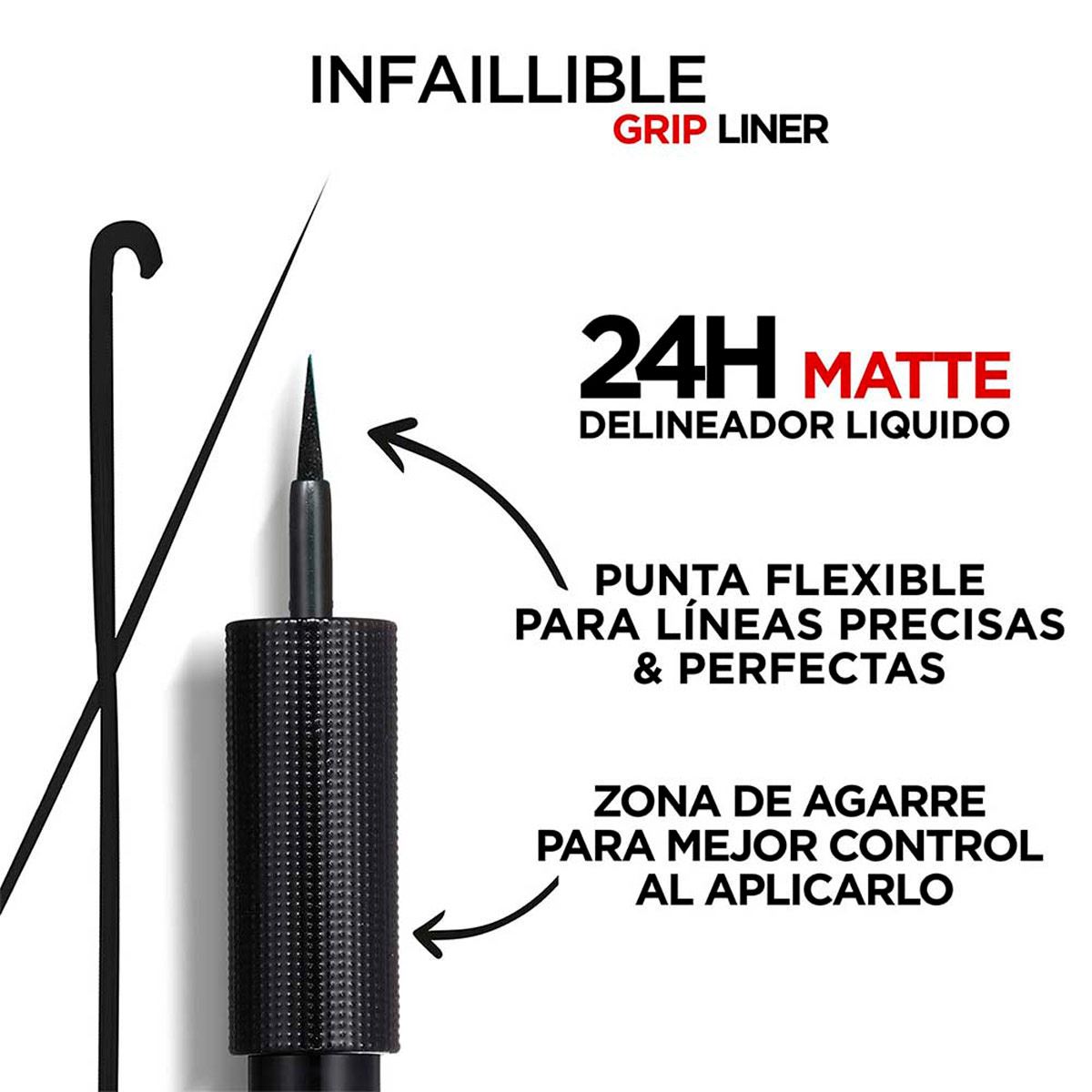 L'Oréal Paris, Delineador De Ojos, Infallible Liquid Matte, 01 Ink