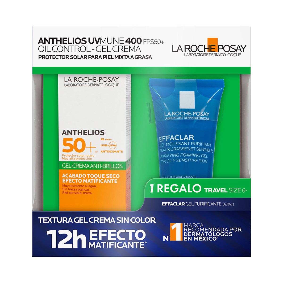 Kit La Roche Posay Protector Solar Piel Mixta a Grasa Textura Gel Crema