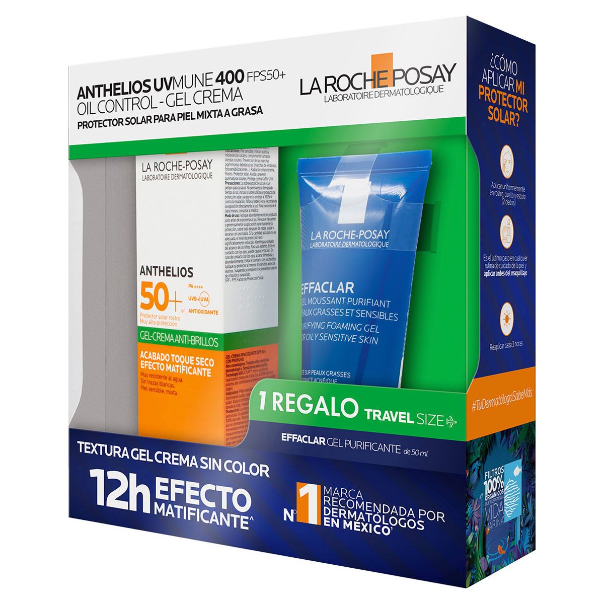 Kit La Roche Posay Protector Solar Piel Mixta a Grasa Textura Gel Crema