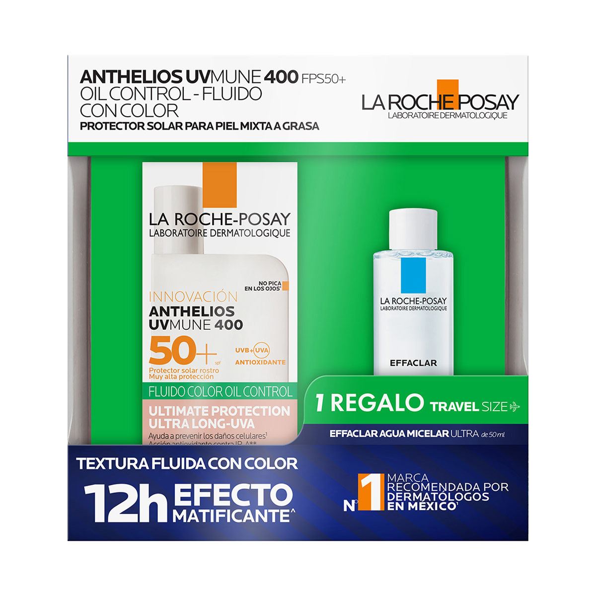 Kit La Roche Posay Protector Solar Piel Mixta a Grasa Textura Fluida Color