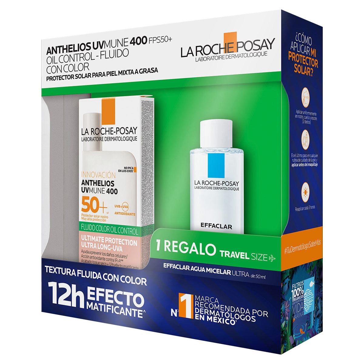 Kit La Roche Posay Protector Solar Piel Mixta a Grasa Textura Fluida Color