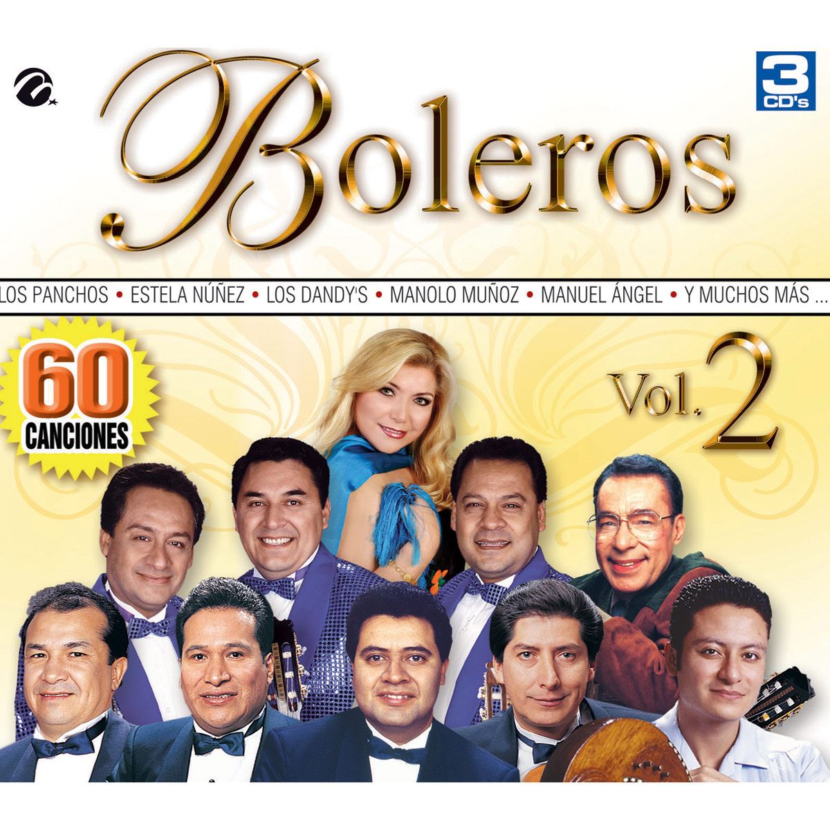 Cd3 Los Panchos, Estela Núnez, Los Dandys, Manolo Munoz, Manuel Angel Boleros Vol 2