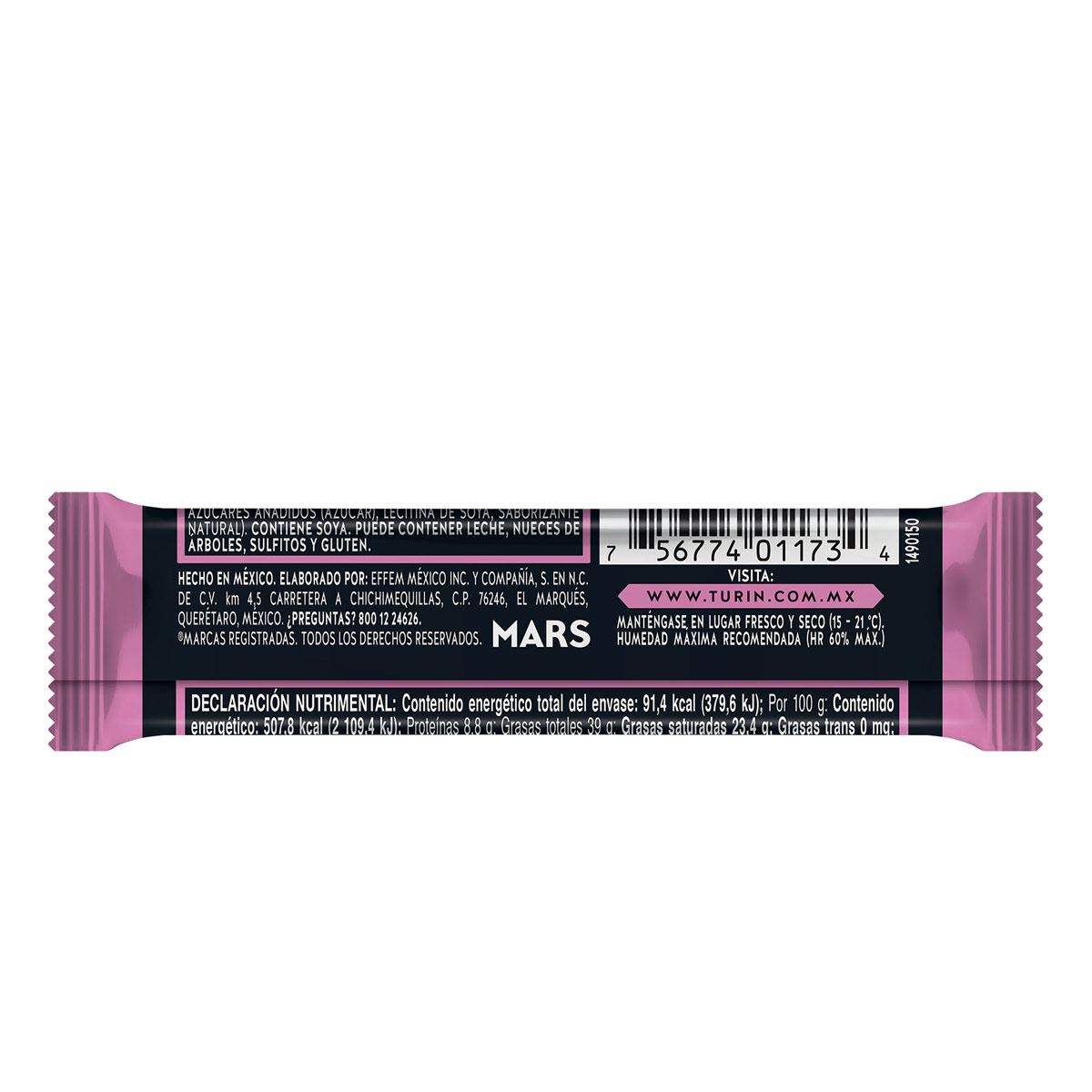 Barra turin 70% cacao 18g